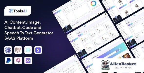 65341  ToolsAi v1.5 - Ai Content, Image, Chatbot, Code and Speech To Text Generator SAAS Platform