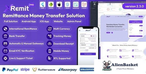 65394  XRemit Pro v2.3.0 - Remittance Money Transfer Full Solution