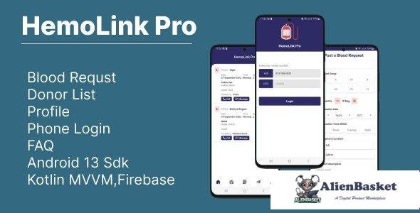 65404  HemoLink v1.0 - Nearest Bloodbank, Blood Donor With Firebase