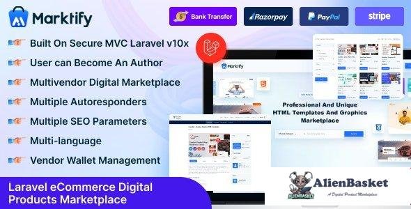 65459  Marktify v3.0 - Laravel eCommerce Digital Product Multivendor Marketplace