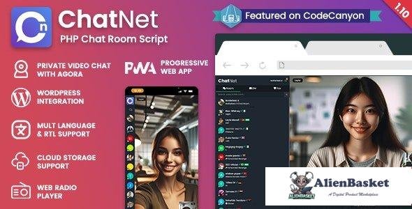 65465  ChatNet v1.9.10 - PHP Chat Room & Private Chat Script