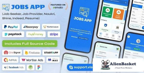 65533  Android Jobs App (Job Seeker, Job Provider, Naukri, Shine, Indeed, Resume) v2.1 - 