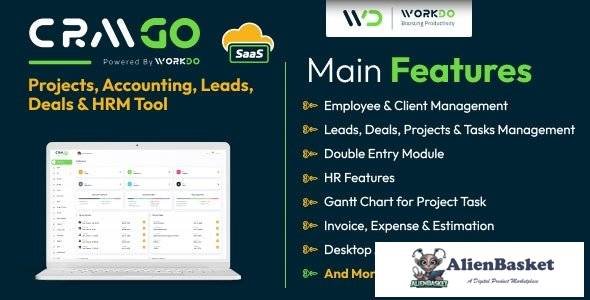 65606  CRMGo SaaS v6.9 - Projects, Accounting, Leads, Deals & HRM Tool - 