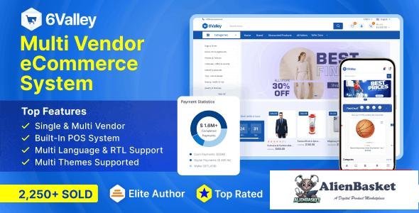 65844  6valley v14.4 - Multi-Vendor E-commerce - Complete eCommerce Mobile App, Web, Seller and Admi