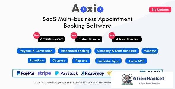 65845  Aoxio v2.2 - SaaS Multi-Business Service Booking Software - 