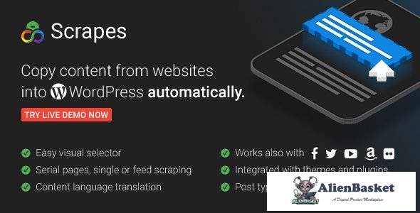 54904  Scrapes v2.1.0 - Web scraper plugin for WordPress