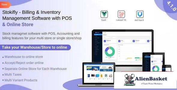 66058  Stockifly v4.1.0 - Billing & Inventory Management with POS and Online Shop