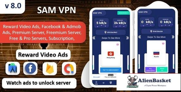 66145  SAM VPN App v8.0 - Secure VPN and Fast Servers VPN