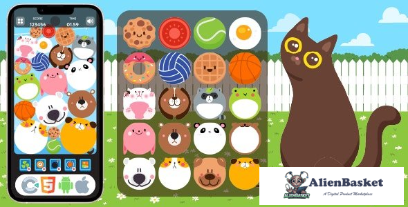 66341  Premium Game - Animal Merge - HTML5 Game, Construct 3 v1.0