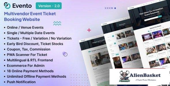 66349  Evento v2.0 - Multivendor Event Ticket Booking Website - 