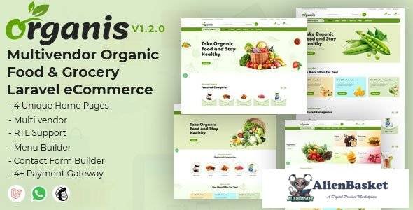 66468  Organis v1.2.1 - Multivendor Organic Food & Grocery Laravel eCommerce