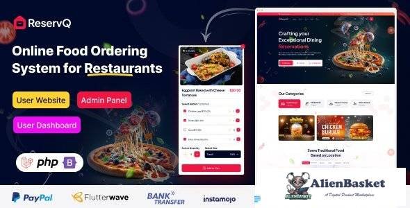 66496  Reservq v1.4.2 - Online Food Ordering System for Restaurants Laravel Script