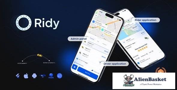 66704  Ridy Taxi Applcation v3.1.12 - Complete Taxi Solution with Admin Panel
