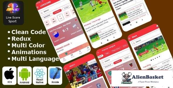 66710  Live Score Sport App - Sport App React Native iOS/Android App Template