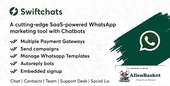 67317  Swiftchats v1.9.0 - SaaS enabled Whatsapp marketing tool with chat bots