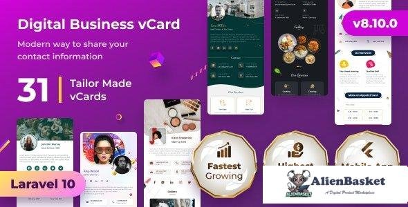 67126  vCard SaaS v8.10.0 - Business Card Builder SaaS - Laravel VCard Saas - NFC Card - With Mobile