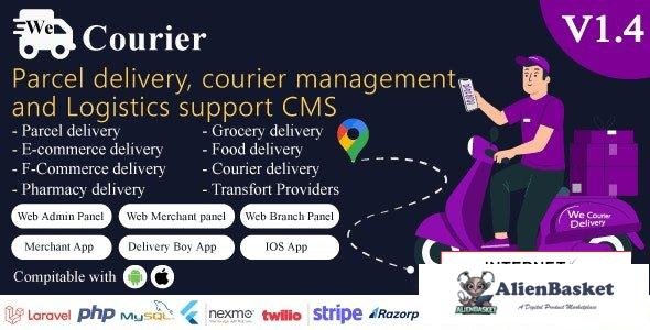 67233  We Courier v1.4 - Courier and logistics management CMS with Merchant,Delivery app