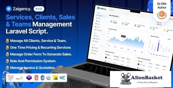 67242  Zaigency v1.2 - Services, Clients, Sales & Teams Management Laravel Script - 