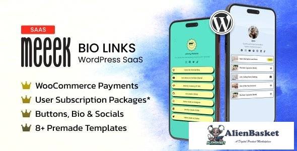 67356  Meeek v1.6.2 - Bio Links SaaS (WordPress)