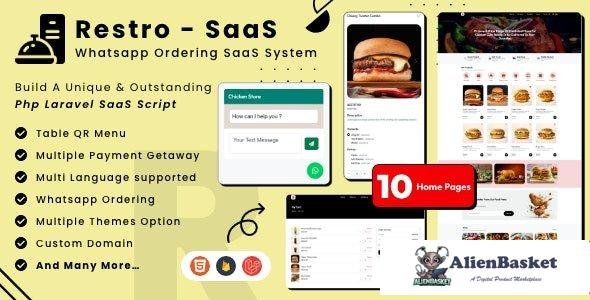 67478  Restro SaaS v3.7 - Multi Restaurant Online WhatsApp Food Ordering System SaaS - 