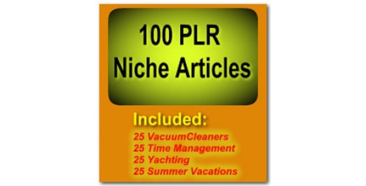 100 PLR Niche Articles-2900