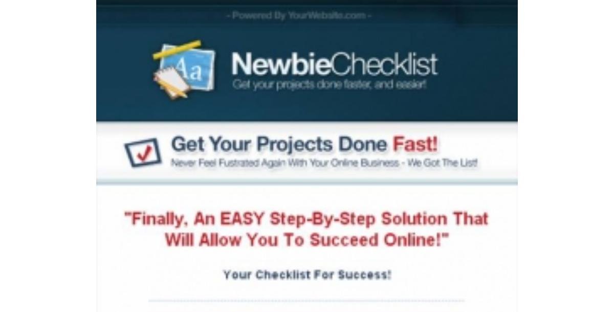 Newbie Checklist-8687