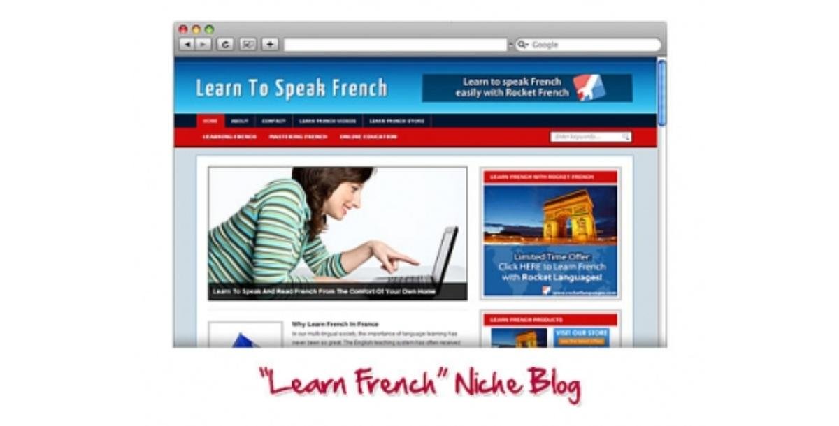 Learn French WordPress Niche Blog-3678