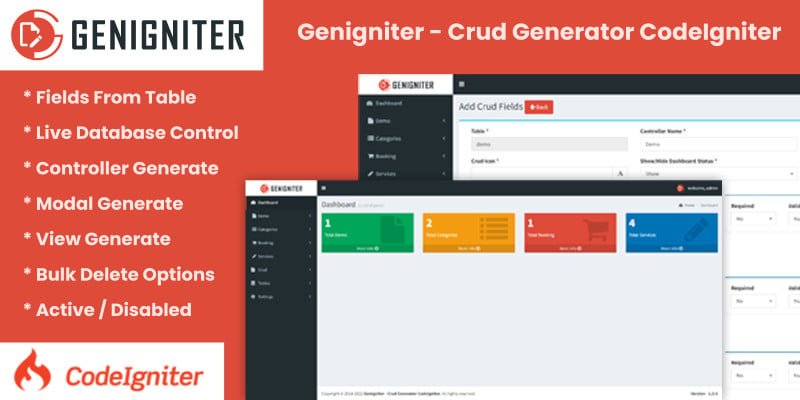 115058 CodeIgniter CRUD Generator v1.0 