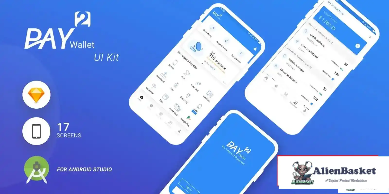 115221 Pay2Wallet - Android Studio UI Kit (codester) v1.0 