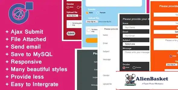 114914 Responsive AJAX Contact Form - PHP, MySQL and Send Mail 