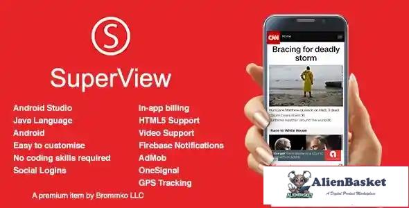 114790 SuperView - WebView App for Android with Push Notification, AdMob, In-app Billing App v2.0.4 