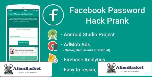 114745 FB Password Hack Prank With Admob Ads + Google Analytics + Firebase Integration 