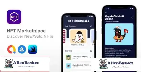 115220 NFT Marketplace - SwiftUI + Widget  Discover New NFTs  iOS v1.0 