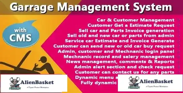 114818 Garage or Workshop Management System With CMS 