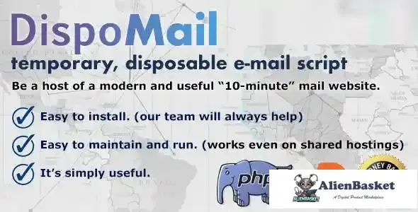 114682 DispoMail - Temporary, Disposable 10 Minute Mail - PHP Script 