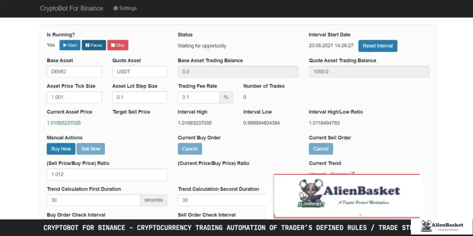 115595 CryptoBot For Binance v1.3.1 70505