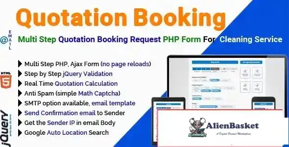 115447 Quotation Booking - Multi Step Quotation Booking Request PHP Form For Cleaning Service v1.9.2