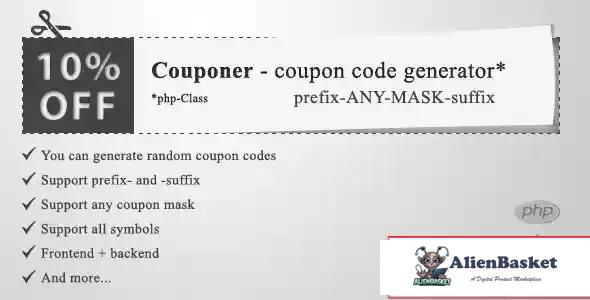 114205 “Couponer” - coupon code generator 