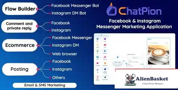 115163 ChatPion - Facebook & Instagram Chatbot,eCommerce,SMSEmail & Social Media Marketing Platform 