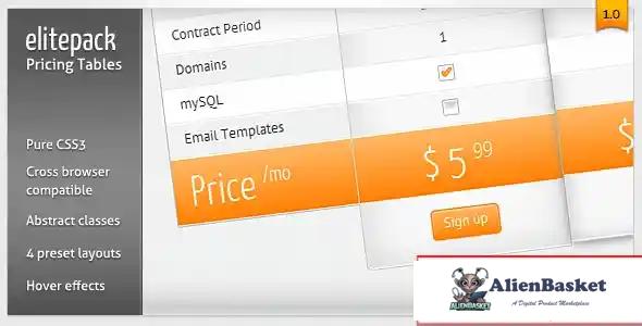 114073 Elitepack Classic CSS3 Pricing Tables & Boxes 