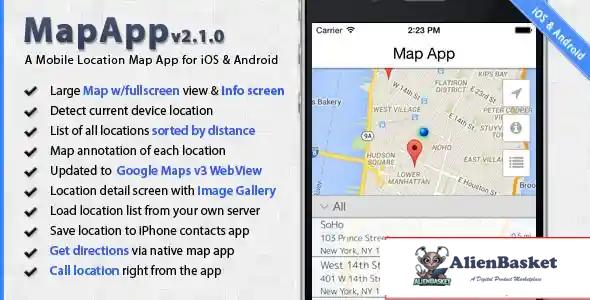 114212 MapApp - iOS and Android Mobile Location Map App 