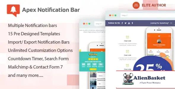 114502 Apex Notification Bar - Responsive Notification Bar Plugin for WordPress v1.0 
