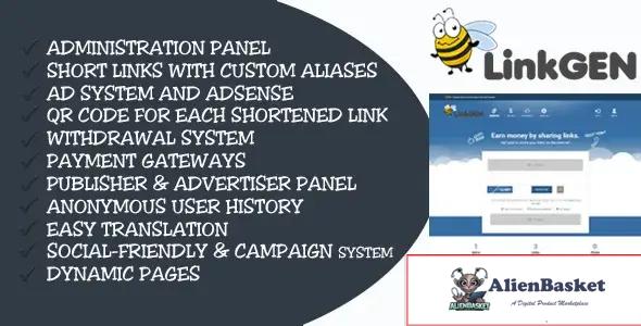 114466 LinkGen - Monetized AdFly Clone URL Shortener PHP Script 