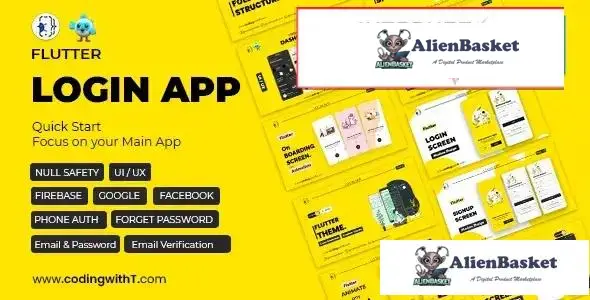 115663 Pro Flutter Login App, Frontend, Backend, Firebase - Modern Minimal Flutter App for any Appli