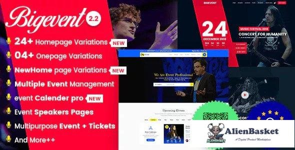 18585 BigEvent v2.3.4 - Conference Event WordPress Theme 