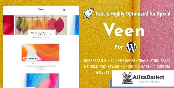 21212 Veen v1.2.3 - Minimal & Lightweight Blog for WordPress 