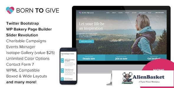 26483 Born To Give v2.8.1 - Charity Crowdfunding Responsive WordPress Theme 