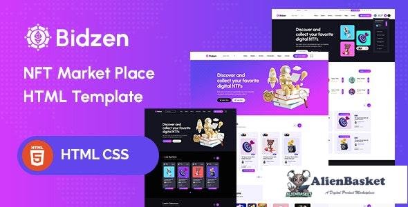 30332 Bidzen v1.0 - NFT Marketplace HTML Template 