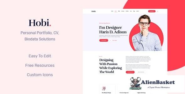 27860 Hobi v1.0 - One Page Personal Portfolio HTML5 Template 