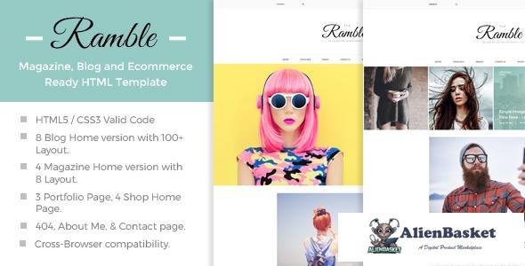 12763 Ramble - Multi-Concept Blog, Magazine And Shop HTML Template 